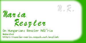 maria reszler business card